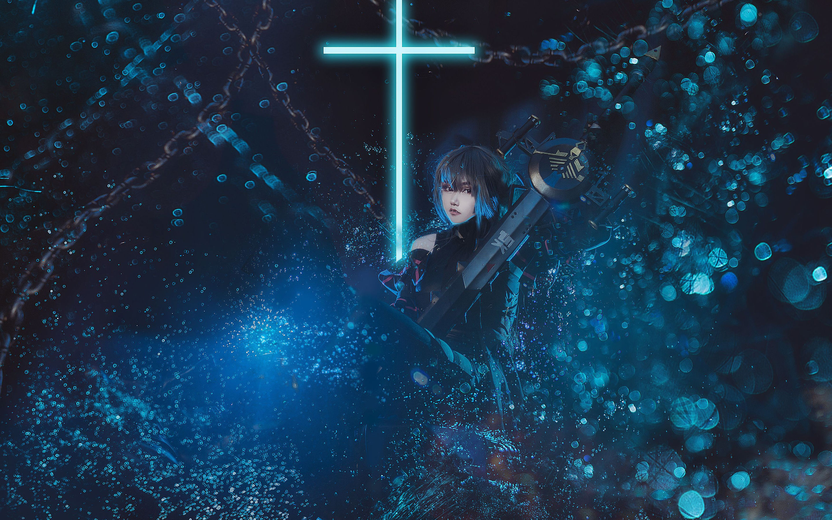 微博萌妹蓝小沂KiKi – 明日方舟 幽灵鲨 [8P] 插图1