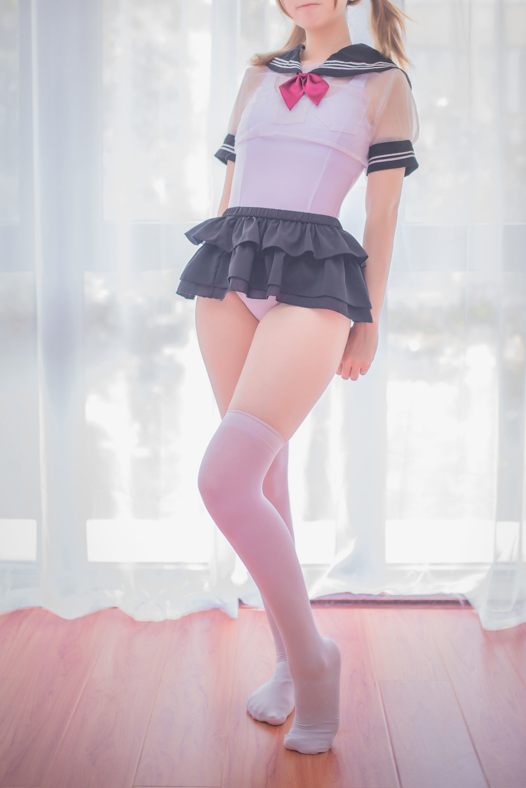 [萝莉COS] 白金Saki – 学生服 [17P] 插图1