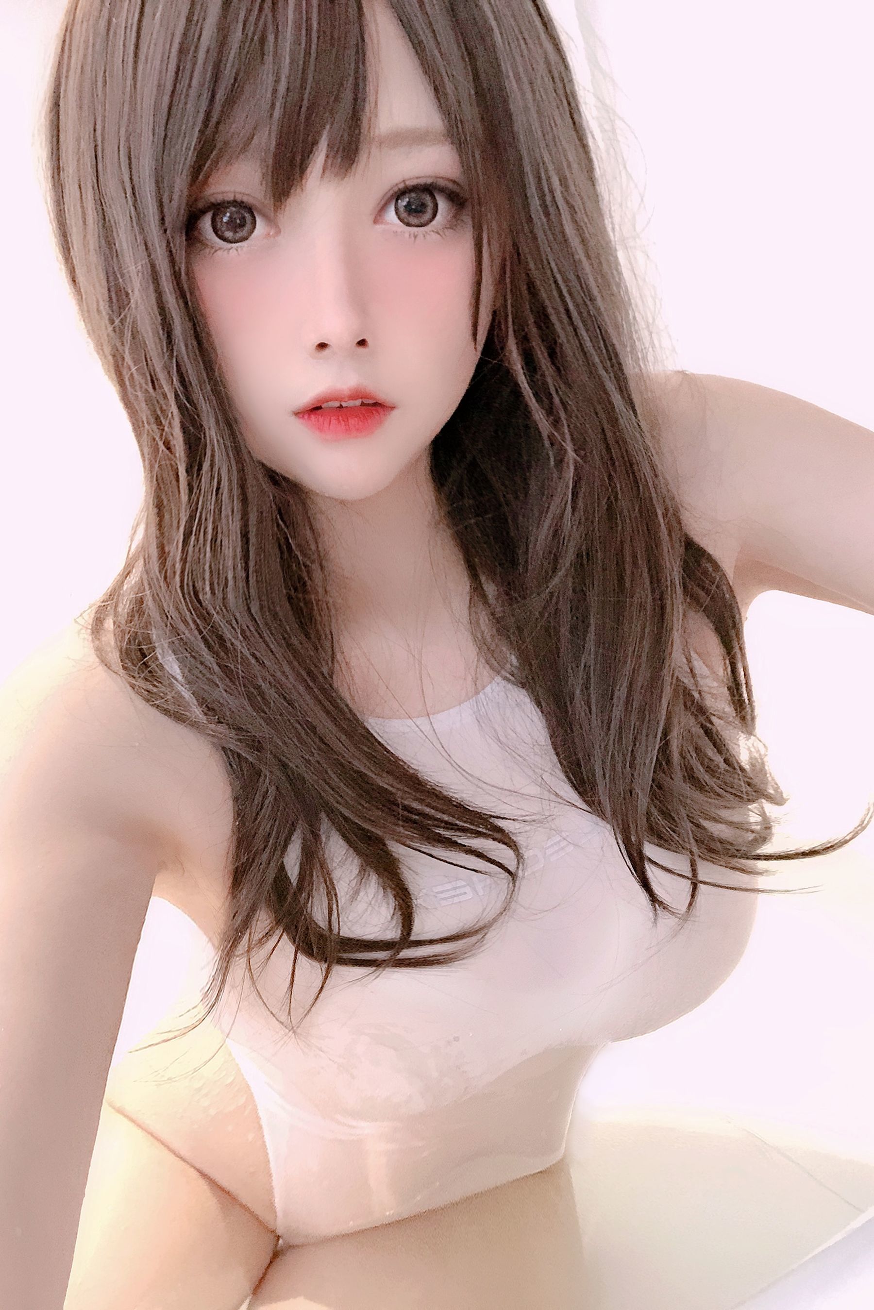 高颜值coser念念_D – 白色竞泳 [20P] 插图1