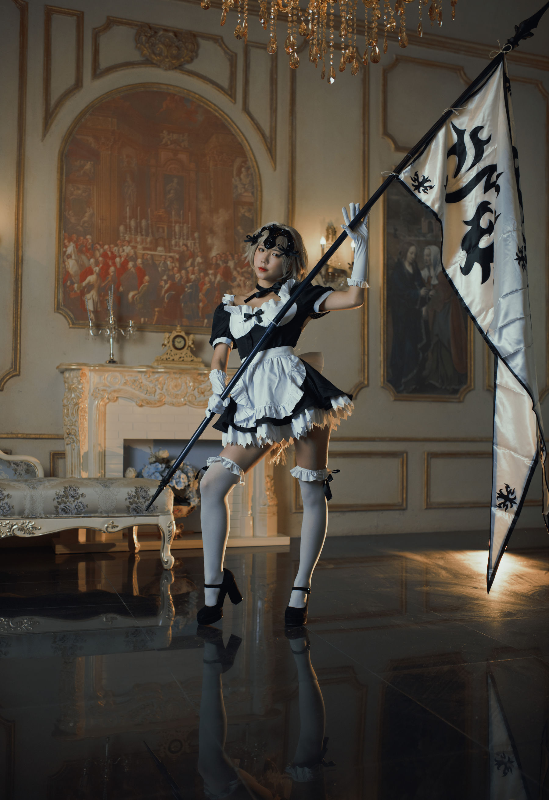 微博萌妹蓝小沂KiKi – 黑贞德女仆 [11P] 插图1