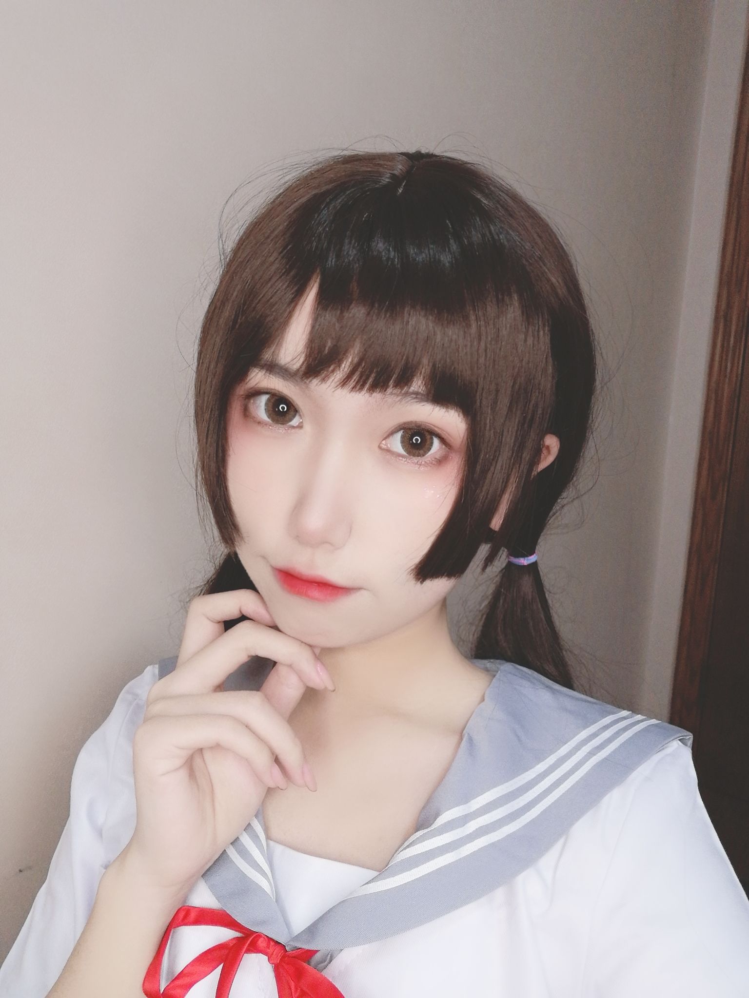 [Cosplay写真] 芋圆侑子SJ_ – 白丝jk [77P] 插图1