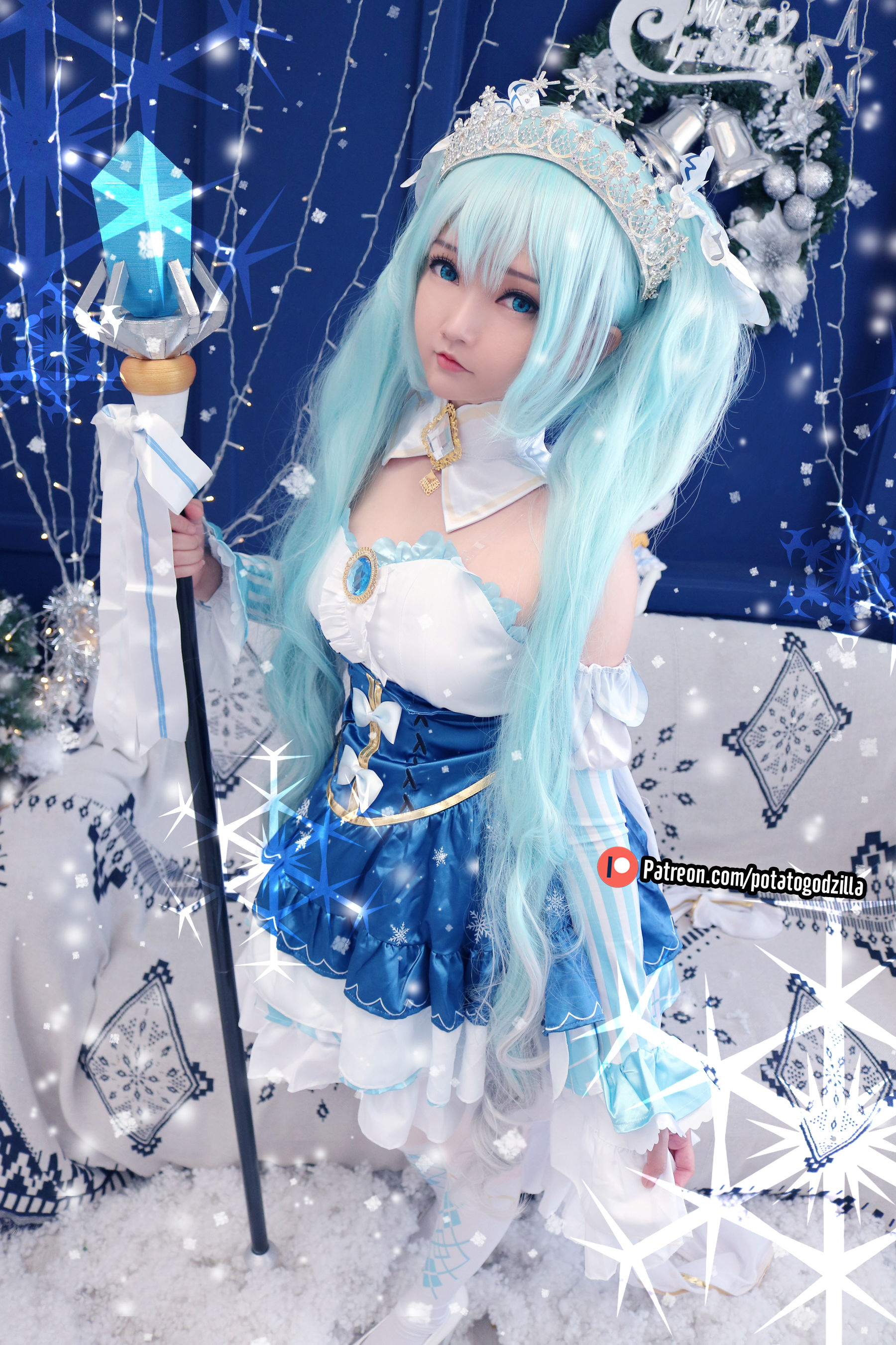 Coser小姐姐Potato Godzilla – Snow Miku [41P] 插图1