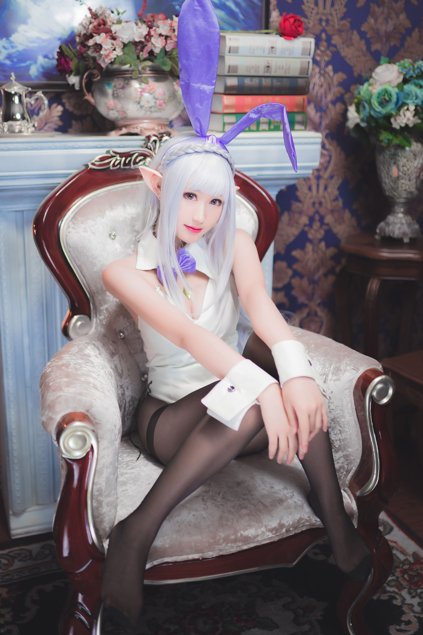 Cosplay沫小舞 – 艾米莉亚兔女郎 [18P] 插图1
