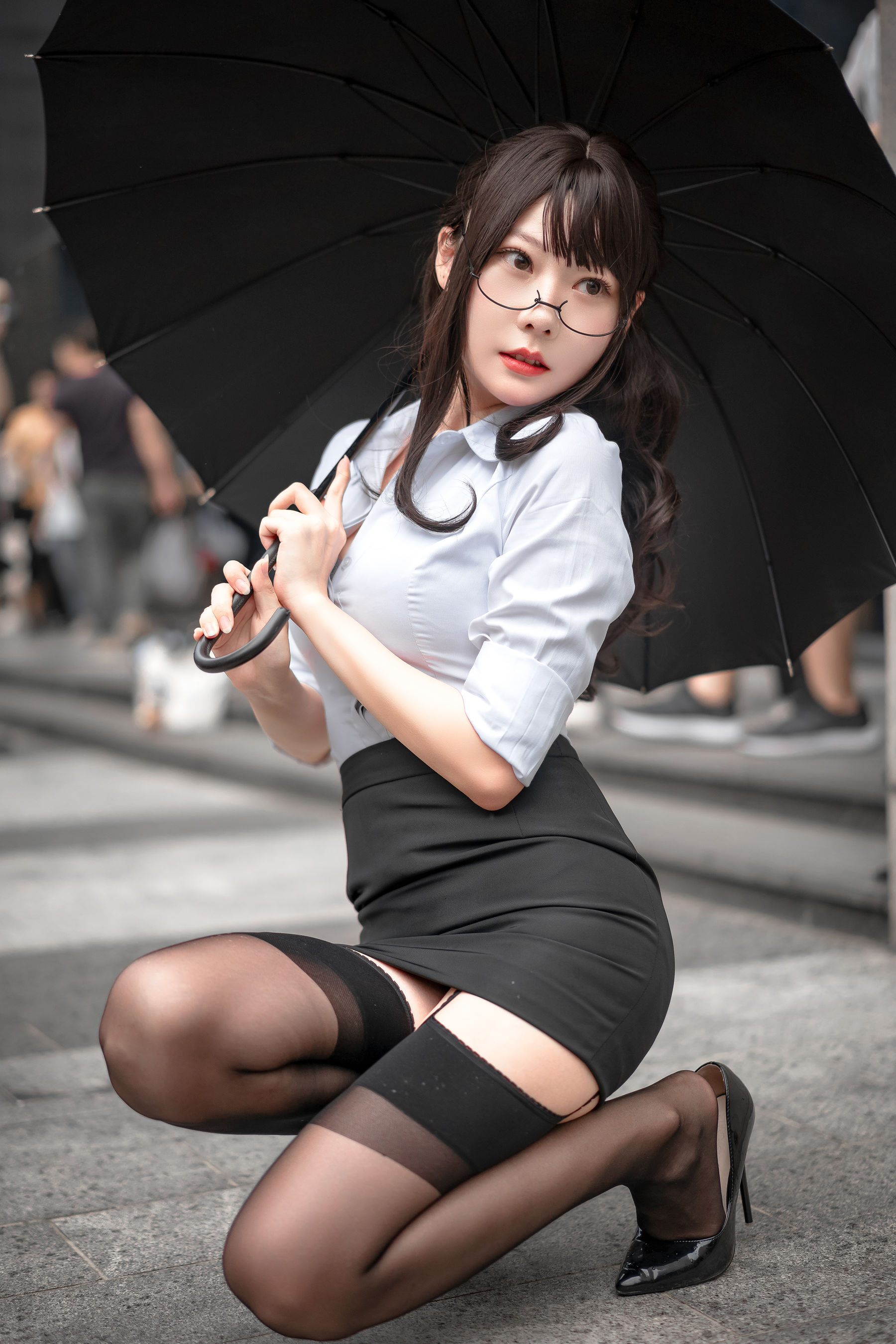香草喵露露 – 丝袜西装诱惑 [24P] 插图1