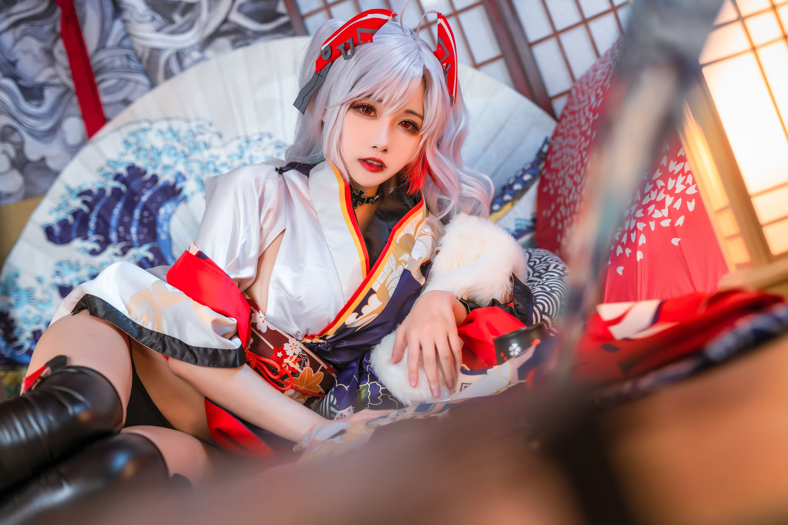 微博妹子Momoko葵葵 – 欧根之和服 [20P] 插图1