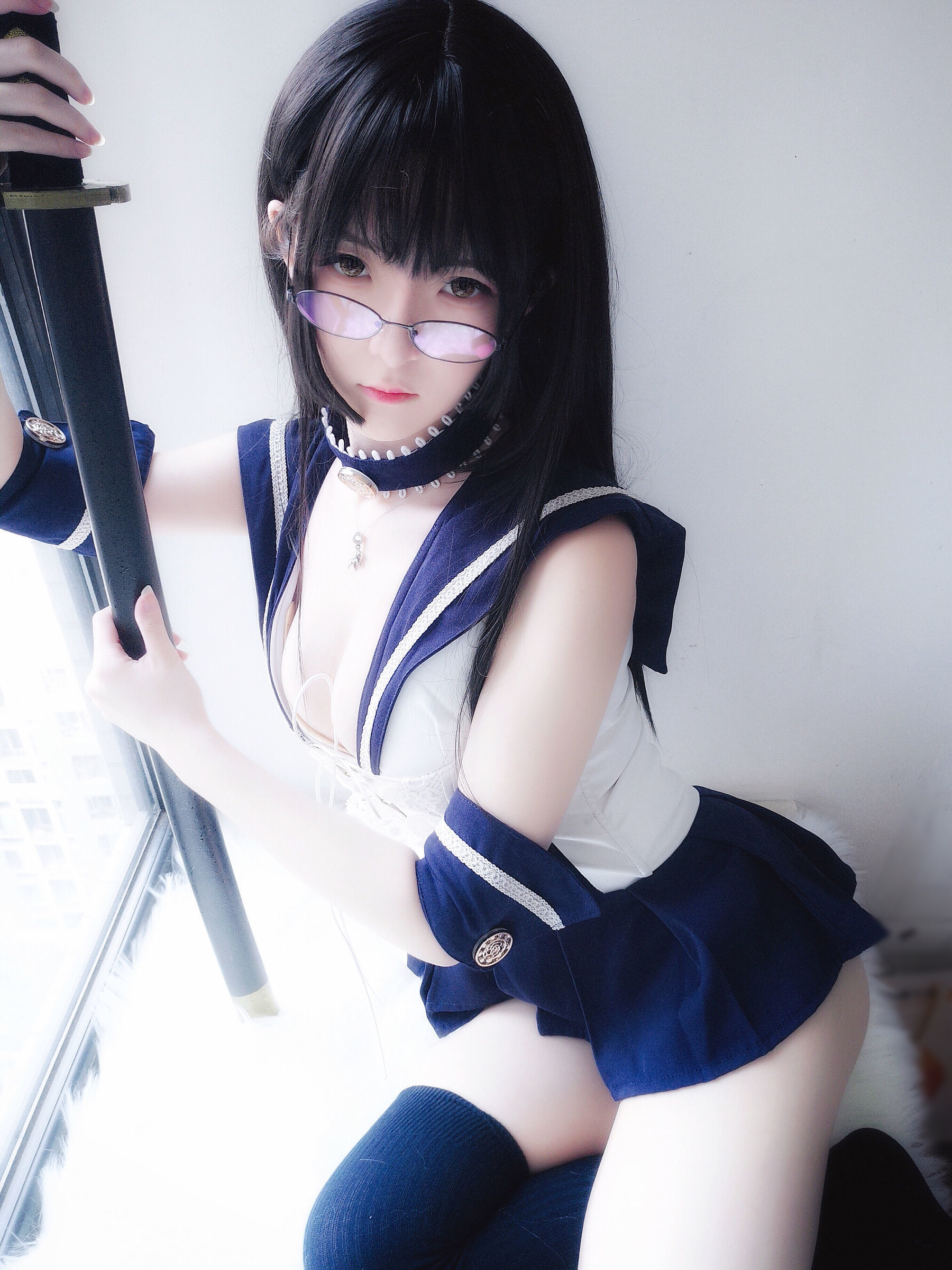 [萝莉COS] 一小央泽 – 武士刀与水手服 [20P] 插图1