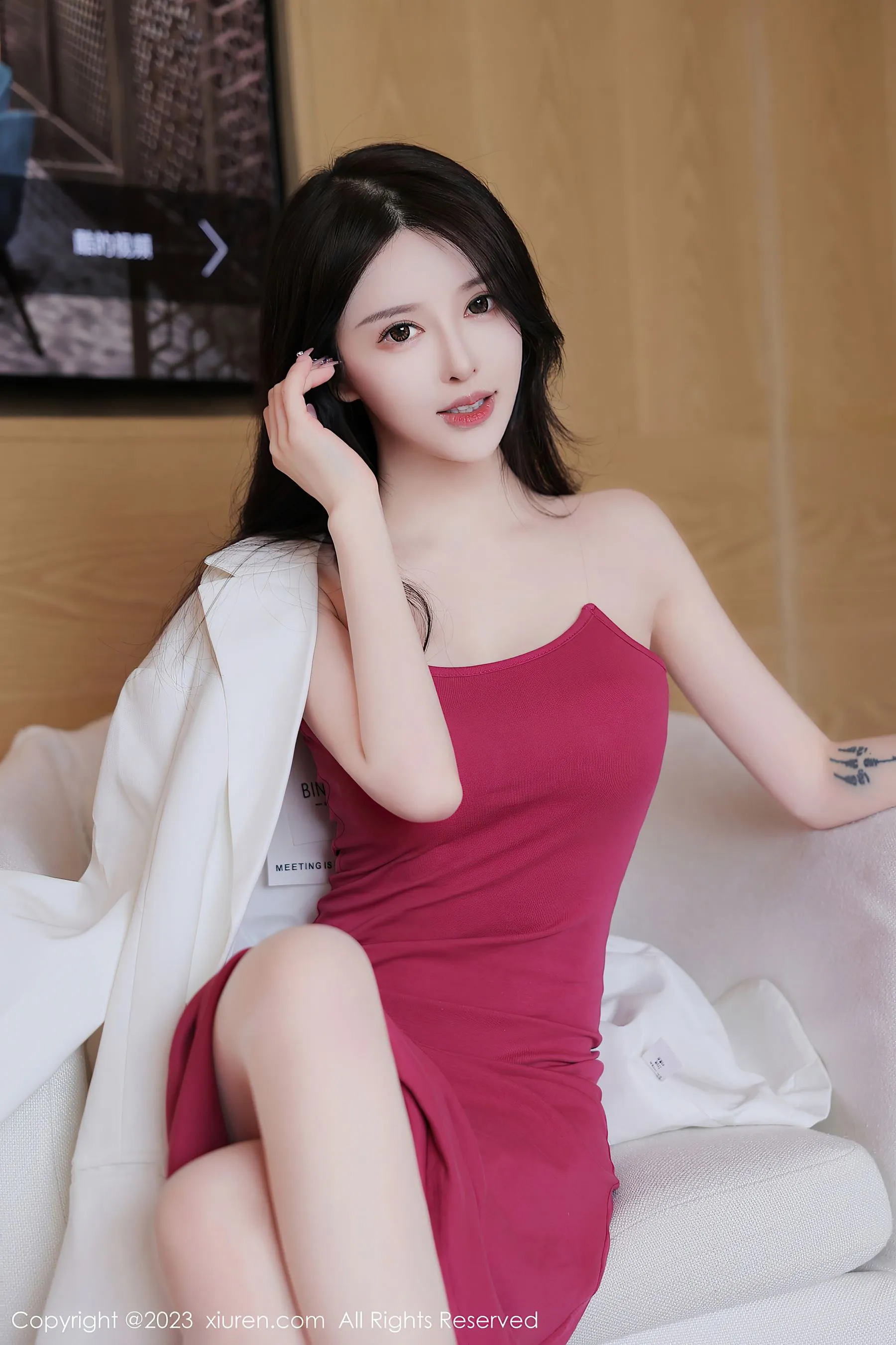 秀人网 No.6778 玉兔miki 吊带裙美腿 插图1