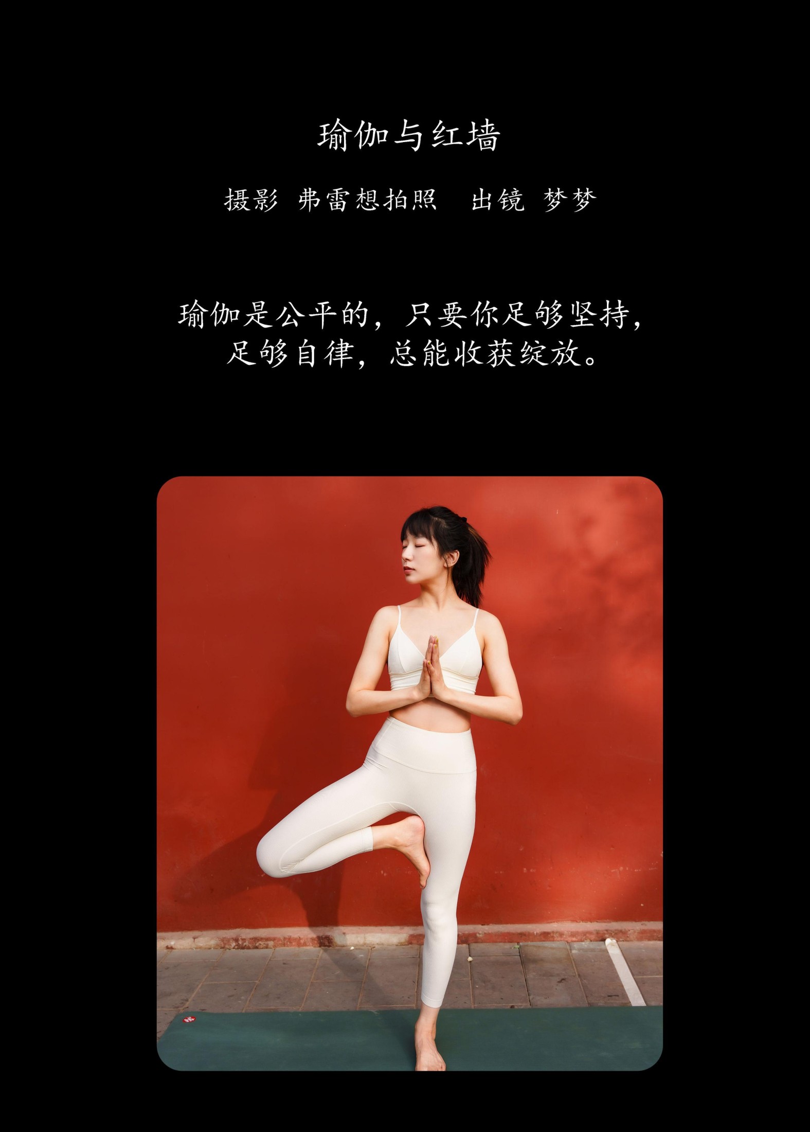 梦梦 – 《瑜伽与红墙》[23P] 插图2
