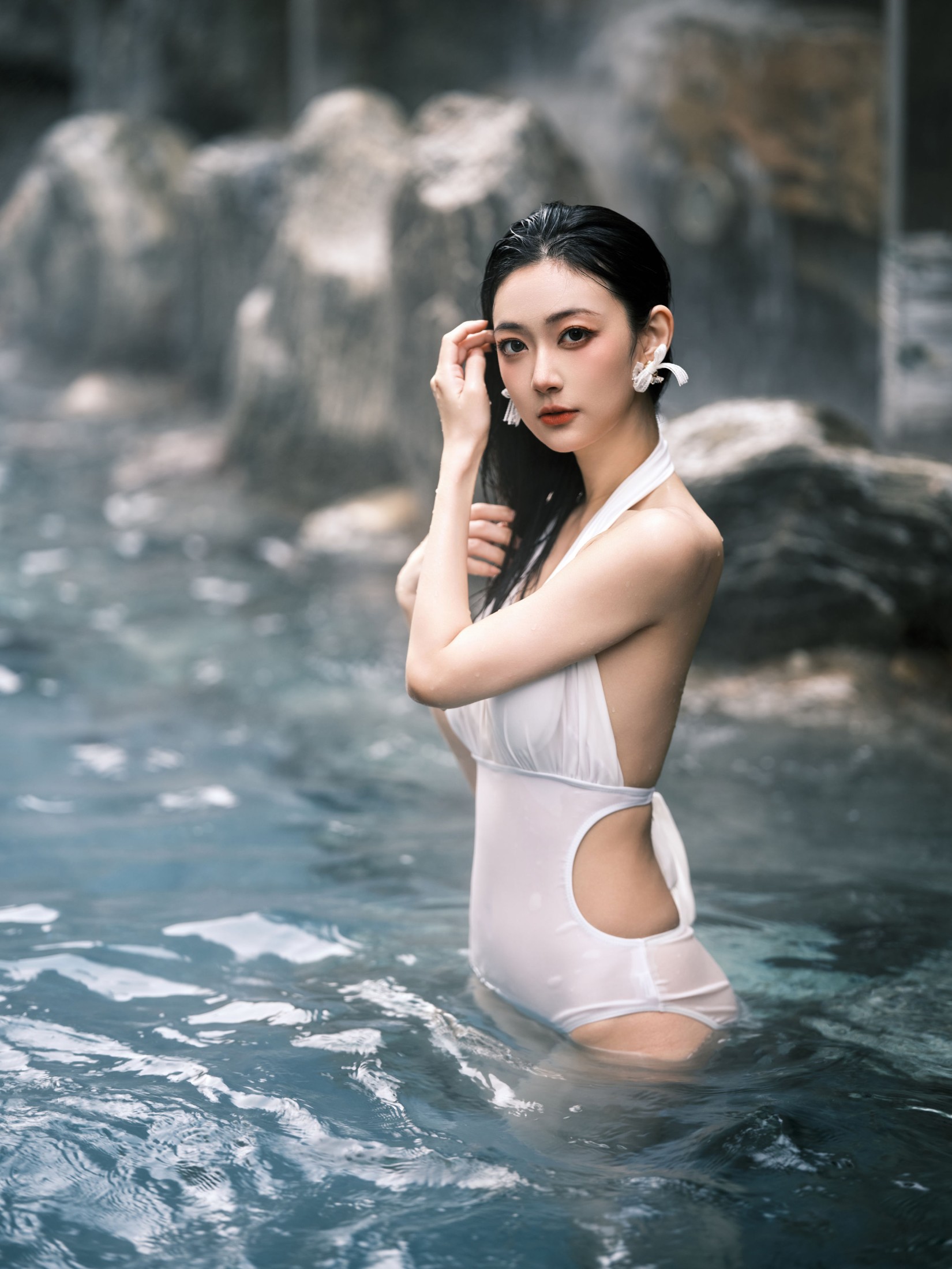 飞鸟咕咕- – 《温泉白》[45P] 插图3