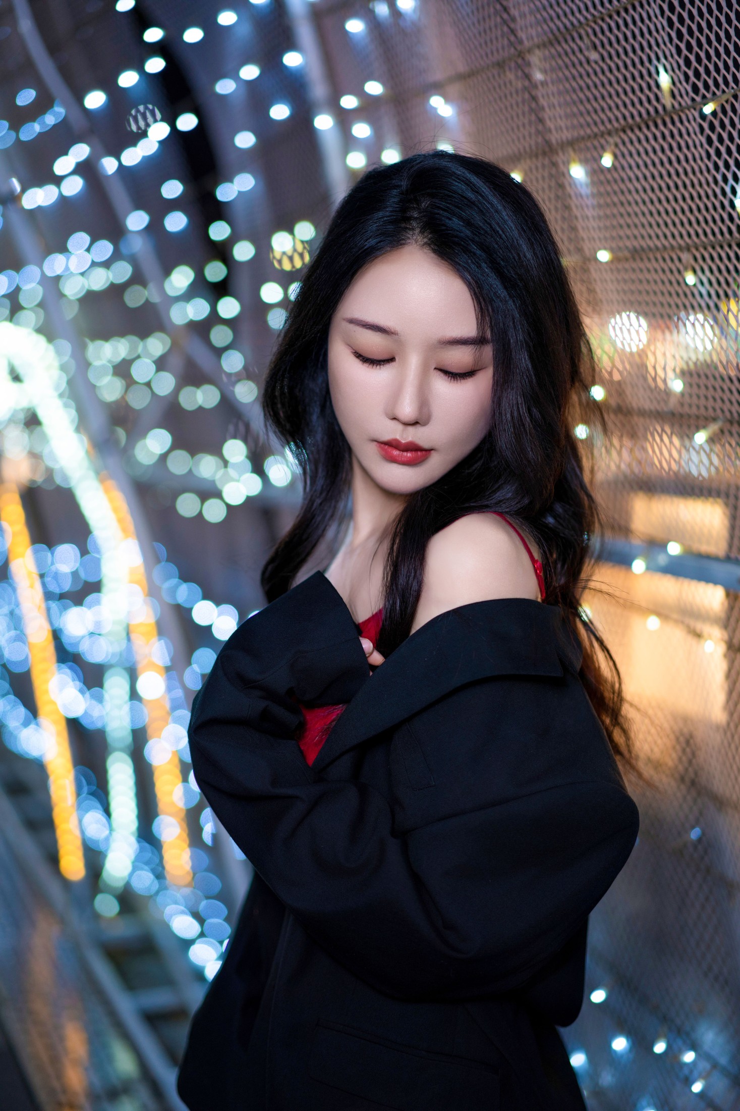 雪莉 – 《千灯湖夜未央：红裙女神的光影诗篇》[18P] 插图1