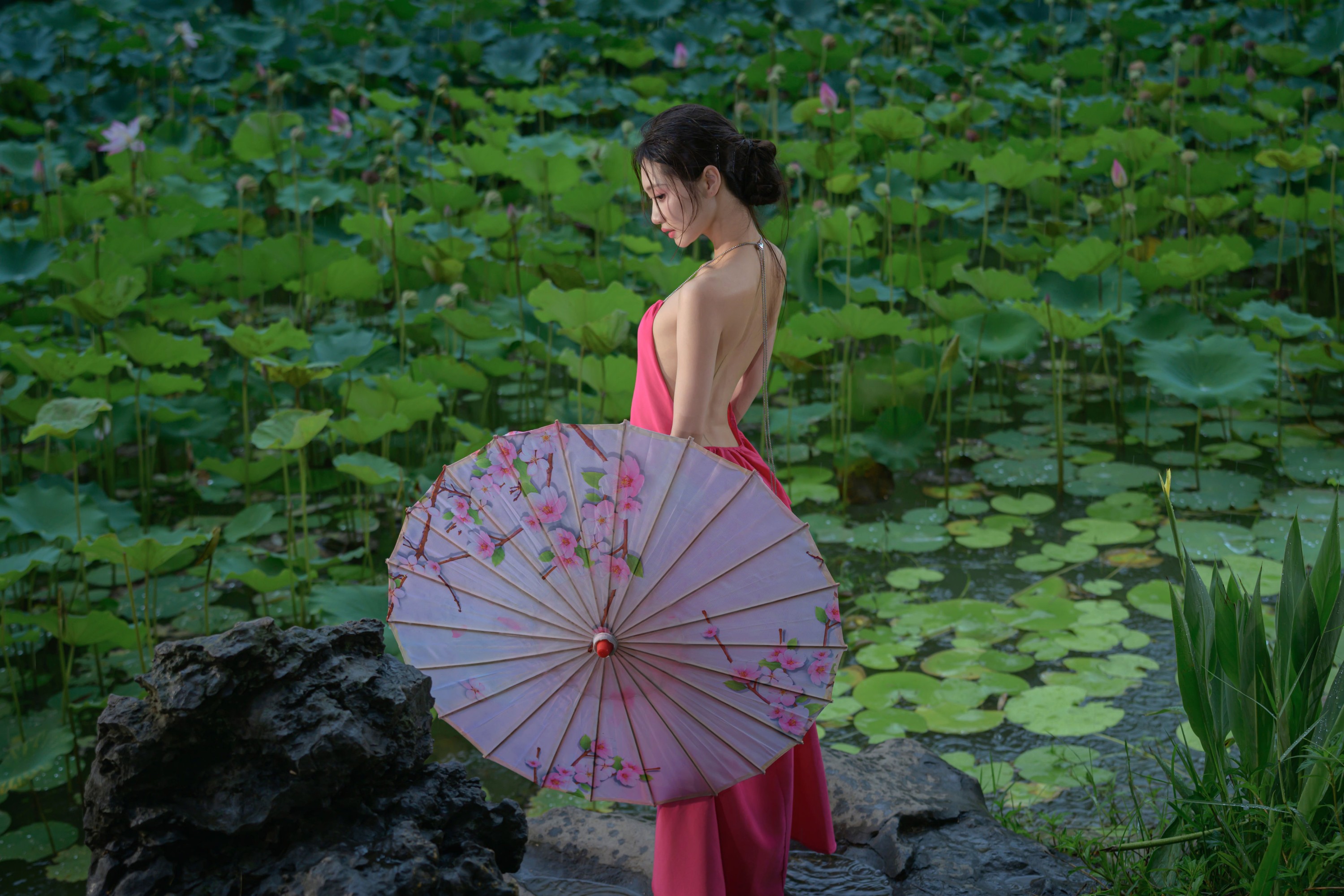 瑾瑾吖 – 《雨荷》[17P] 插图1