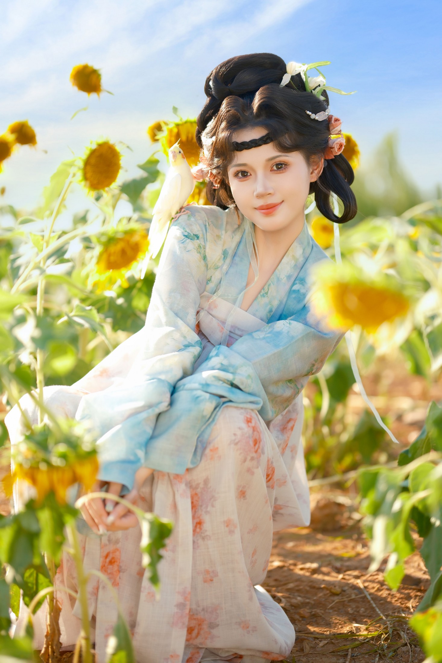 松饼啾啾 – 《向日葵少女》[56P] 插图1